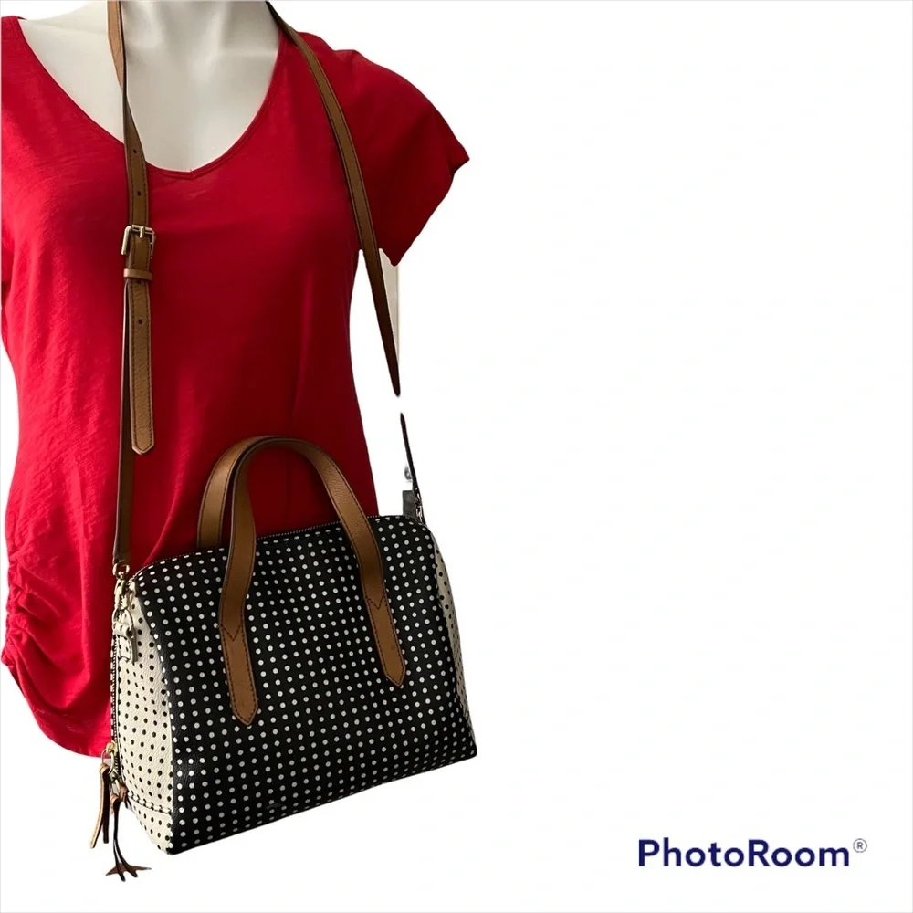 Fossil Sydney Polka Dot Satchel - Picture 1 of 15